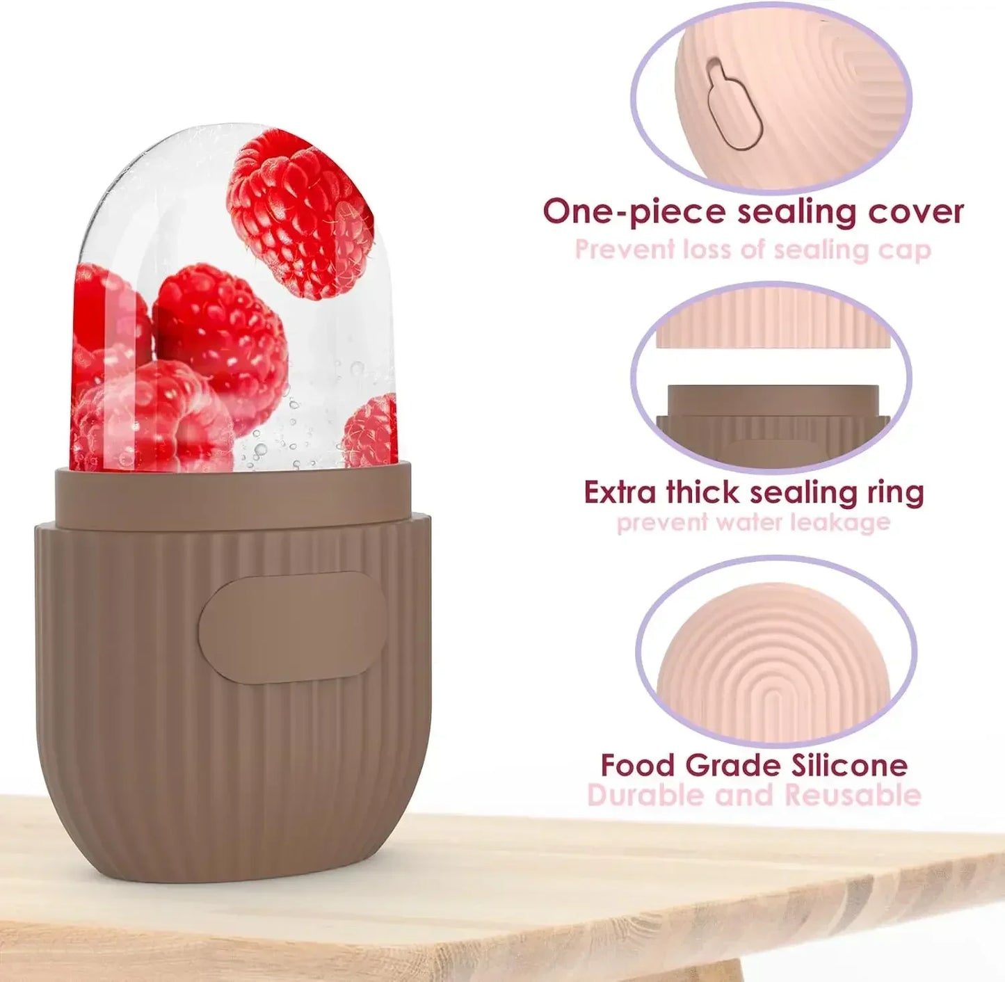 Silicone Cube Tray Shape Face Facial Ice Roller Massage Face Massage